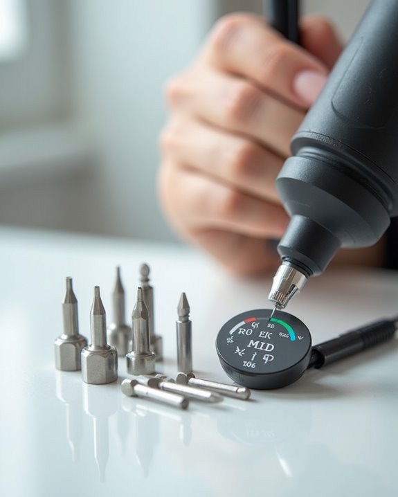adjust speed for nail areas