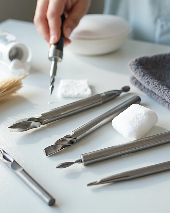 clean disinfect dry bits