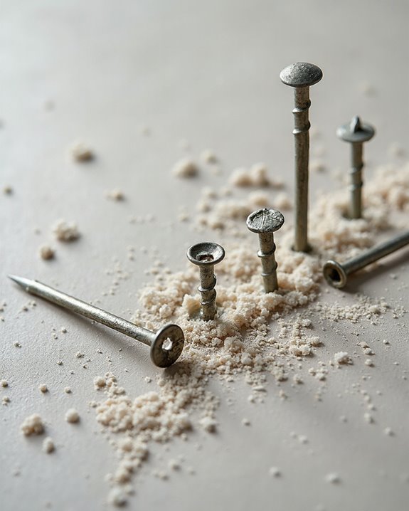 drywall nails holding options