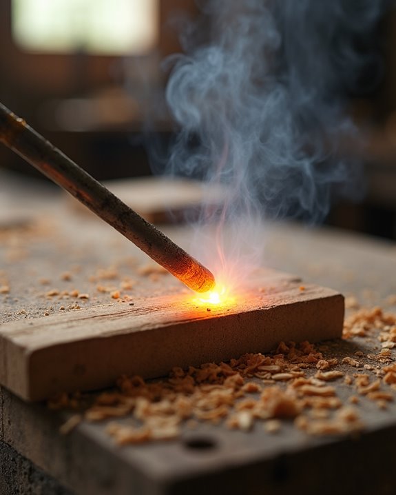 heated rod burning technique